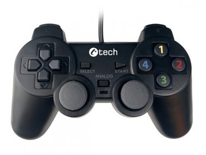 Gamepad C-TECH Callon pro PC/PS3, 2x analog, X-input, vibrační, 1,8m kabel, USB GP-05 C-Tech