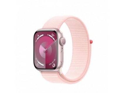 Apple Watch Series 9 GPS 41mm Pink Aluminium Case with Light Pink Sport Loop MR953QC-A