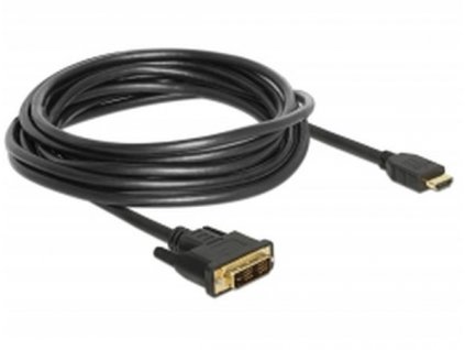 Delock Cable DVI 18+1 male > HDMI-A male 5 m black 85586 DeLock