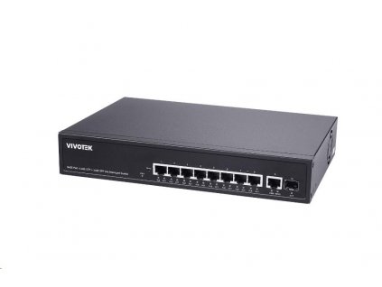 VIVOTEK 8xGE PoE(802.3af/at/bt, PoE budget 110W), 1xGbE RJ-45, 1xSFP 100M/1G slot, extend-mode až 250m(PoE@10Mbps), VLAN AW-GEL-105A-110 Vivotek