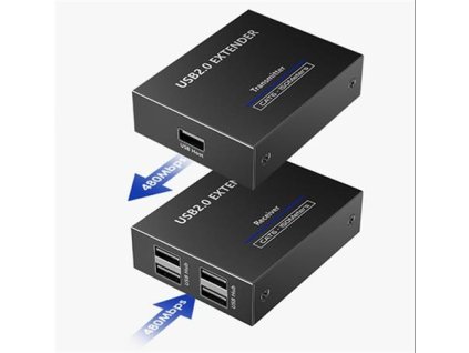 PREMIUMCORD 4-port USB 2.0 extender po Cat5/Cat5e/Cat6 do 150m kuext3 PremiumCord