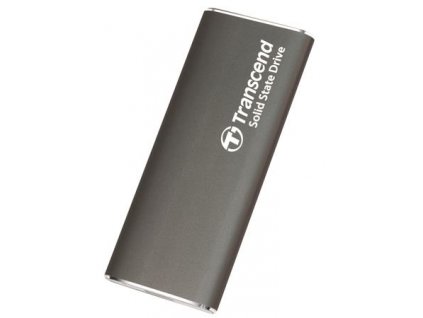 Transcend ESD265C 500GB, USB 10Gbps Type C, Externí SSD disk (3D NAND flash), kompaktní rozměry, stříbrný TS500GESD265C