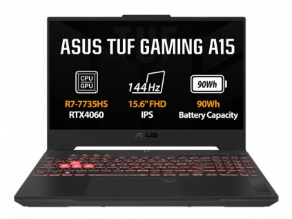 ASUS TUF Gaming A15 FA507NV-LP111, Ryzen 5 7535HS, 15.6˝ 1920x1080 FHD, RTX 4060/6GB, 16GB, SSD 1TB, W11H FA507NV-LP111W Asus