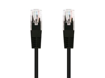 C-TECH Kabel patchcord Cat5e, UTP, černý, 0,25m CB-PP5-025BK C-Tech