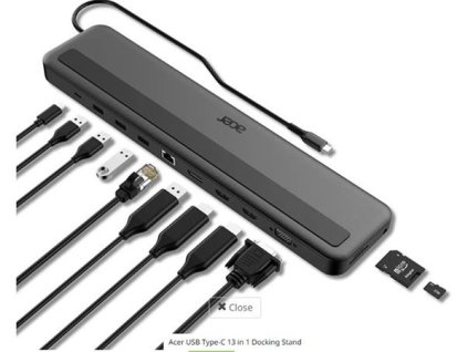 Acer 13in1 USB-C Minidock (HDMI,USB, SD, DP, VGA) HP.DSCAB.015