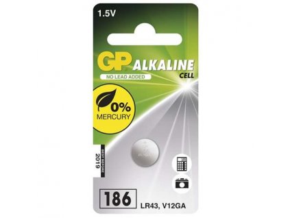 GP LR43 (GP186, 11.6 x 4.2 mm) - 1 ks 1041018611 GP Batteries