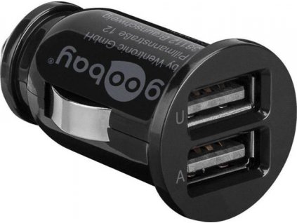 goobay Napájecí 12V autoadaptér na 2x USB 2,1A černý ppadapter-92 PremiumCord