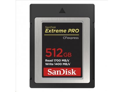 Karta SanDisk Extreme Pro CFexpress 512 GB, typ B, 1700 MB/s čítanie, 1200 MB/s zápis SDCFE-512G-GN4NN