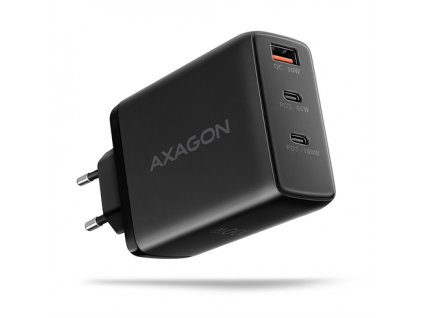 AXAGON ACU-DPQ100, GaN nabíječka do sítě 100W, 3x port (USB-A + dual USB-C), PD3.0/PPS/QC4+/Apple Axagon