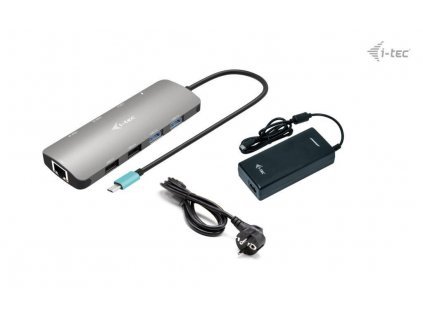 i-tec USB-C Metal Nano 2x HDMI Docking Station, PD 100W + Charger 112W C31NANOHDM2D112W I-Tec
