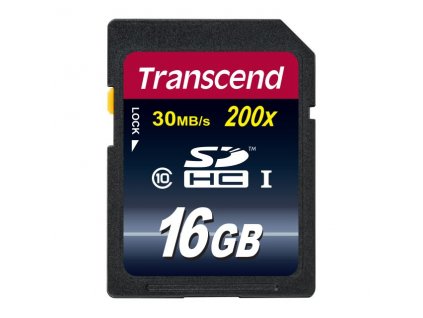 Transcend 16GB SDHC (Class 10) UHS-I 200x (Premium) paměťová karta TS16GSDHC10