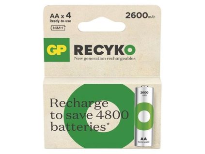 GP Nabíjecí bat. ReCyko 2600 AA (HR6) - 4ks 1032224260 GP Batteries