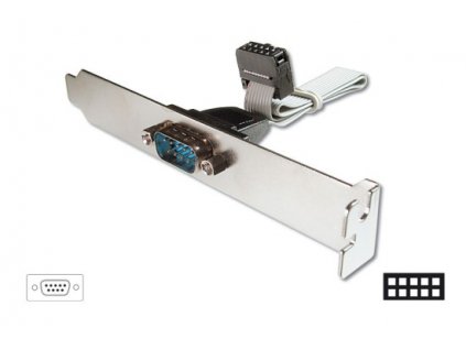Digitus záslepka slotu se sériovým DB9 portem + kabel 0,25m AK-610300-003-E