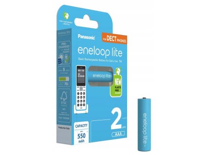 PANASONIC HR03 AAA BK-4LCCE/2CP ENELOOP LITE N, 550 mAh (Blistr 2ks) BK-4LCCE-2CP Panasonic