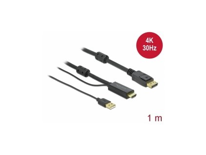 Delock Kabel HDMI na DisplayPort 4K 30 Hz 1 m 85963 DeLock