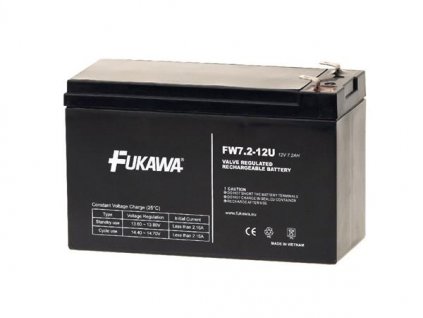 akumulátor FUKAWA FW 7,2-12 F2U (12V; 7,2Ah; faston F2-6,3mm; životnost 5let) FW7.2-12(28W)_250 Fukawa