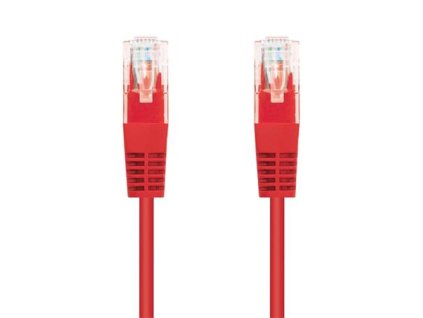C-TECH Kabel patchcord Cat5e, UTP, červený, 0,25m CB-PP5-025R C-Tech