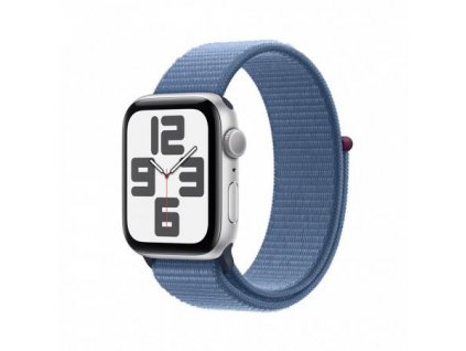 APPLE Watch SE GPS 44mm Silver Aluminium Case with Winter Blue Sport Loop mref3qc-a Apple