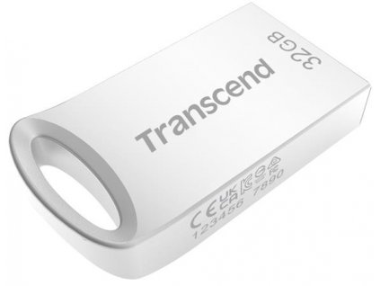 Transcend 32GB JetFlash 710S, USB 3.1 Gen 1 flash disk, malé rozměry, stříbrný kov TS32GJF710S