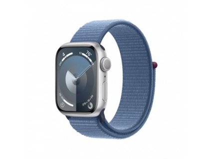 APPLE Watch Series 9 GPS 45mm Silver Aluminium Case with Winter Blue Sport Loop mr9f3qc-a Apple