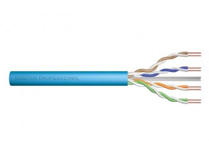 DIGITUS Instalační kabel CAT 6A U-UTP, 500 MHz Eca (EN 50575), AWG 23/1, buben 305 m, simplex, barva modrá DK-1613-A-VH-305 Digitus