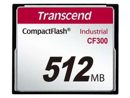 Transcend 512MB INDUSTRIAL CF300 CF CARD, high speed 300X paměťová karta (SLC) TS512MCF300