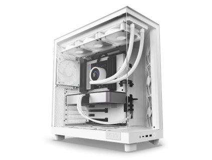 NZXT case H6 Flow / 3x120 mm fan / glass / mesh panel / white CC-H61FW-01