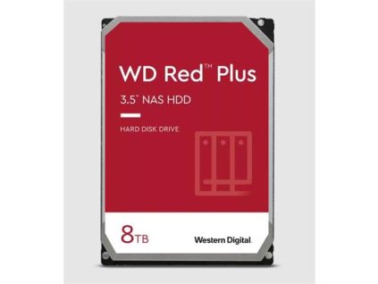 WD RED PLUS NAS WD80EFPX/8TB/3.5"/256MB cache/5640 RPM/215 MB/s/CMR Western Digital