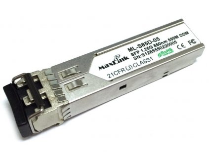 MaxLink 1.25G SFP optický modul, MM, 850nm, 550m, 2x LC konektor, DDM, Cisco compatible ML-S85D-05 MikroTik