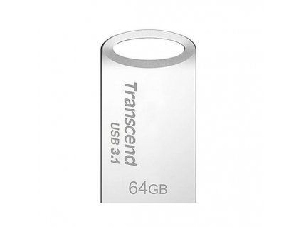 Transcend 64GB JetFlash 710S, USB 3.1 Gen 1 flash disk, malé rozměry, stříbrný kov TS64GJF710S