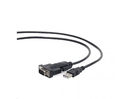 Kabel CABLEXPERT adapter USB-serial 1,5m 9 pin (com), černý KAB051C3B Gembird
