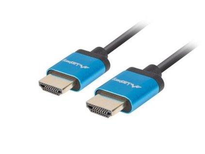 LANBERG HDMI M/M 2.0 kabel 0.5M 4K černý úzký CA-HDMI-22CU-0005-BK Lanberg