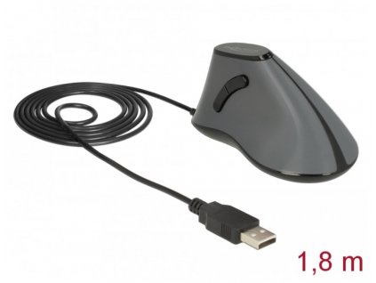 Delock Ergonomická vertikální optická 5-tlačítková USB myš 12527 DeLock