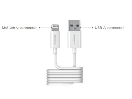 2-Power kabel USB-A to Lightning, 1M 2PUC1M02W