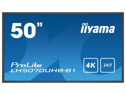 50'' iiyama LH5070UHB-B1: VA,4K UHD,Android,24/7