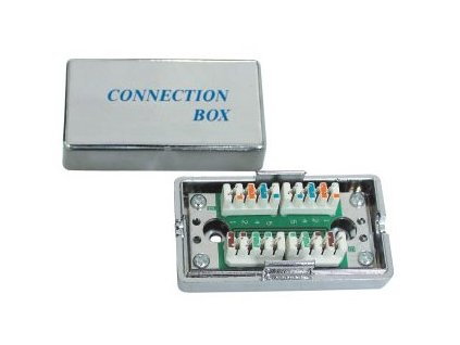 PremiumCord Propojovací box pro kabely Cat.5e, narážecí, stíněný srjbox