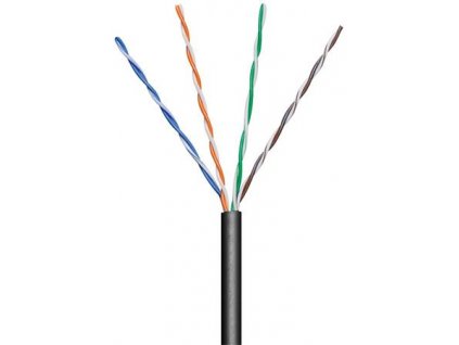 goobay TP Kabel 4x2,drát UTP Cat5e AWG24, 100m, černá, venkovní provedení sutpd5c1v1 PremiumCord