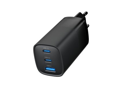 GEMBIRD PD nabíječka 1xUSB-A 2xUSB-C 65W černá TA-UC-PDQC65-01-BK Gembird