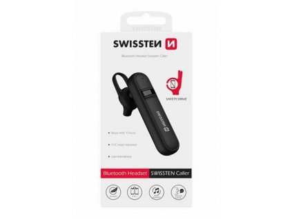 SWISSTEN BLUETOOTH HEADSET CALLER CERNÝ 51104100 Swissten