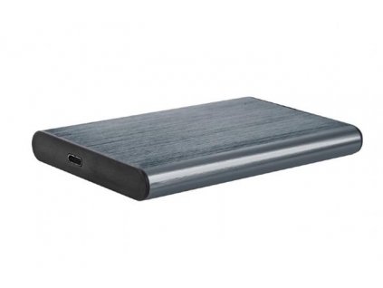 Gembird Externí box pro 2,5" disky, USB 3.1, Type-C, broušený hliník, šedý HDP05243M
