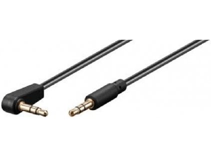 PremiumCord Kabel Jack 3.5mm - 3,5mm konektor 90° M/M 1,5m kjackmm015-90