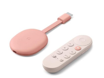 Google Chromecast 4 (with Google TV controller) - pink GA01920-CA