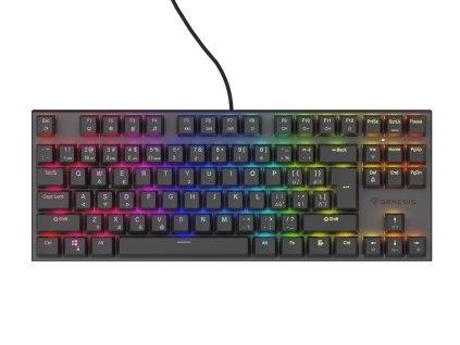 Genesis tichá herní klávesnice THOR 303/TKL/CZ/SK/RGB/Outemu Peach/Drátová USB/CZ-SK layout/Černá NKG-1880