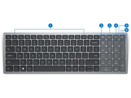 Dell Compact Multi-Device bezdrátová klávesnice - KB740 - CZ/SK 580-AKOS