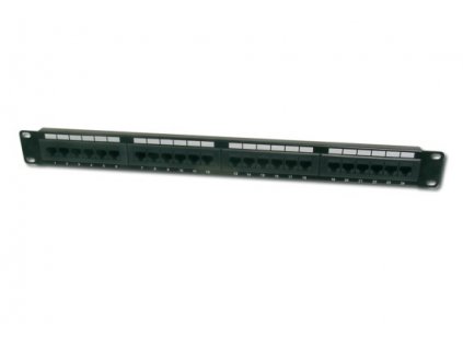 Digitus Patch Panel 19",CAT6,8P8C,LSA,1U,24 x RJ45, nestíněný,černý DN-91624U