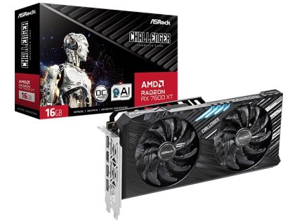 ASRock VGA AMD Radeon RX 7600 XT Challenger 16GB OC, RX 7600 XT, 16GB GDDR6, 3xDP, 1xHDMI RX7600XT CL 16GO