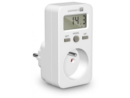 CONNECT IT PowerMeter měřič spotřeby el. energie, display, dětská pojistka CES-2010-WH Connect IT