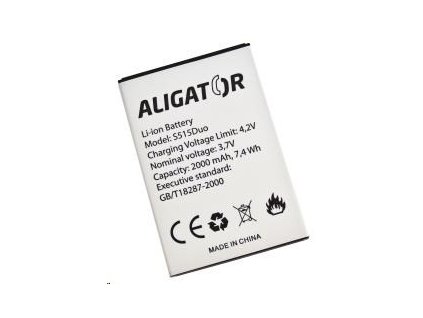 Aligator baterie Li-Ion 2000 mAh pro Aligator S515 Duo - BULK AS515BAL