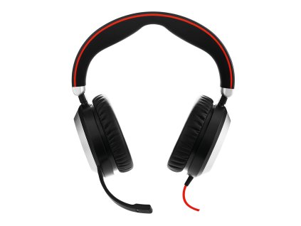 Jabra Evolve 80/Stereo/Jack/Drát/MS/Černá-stříbrná 7899-823-189