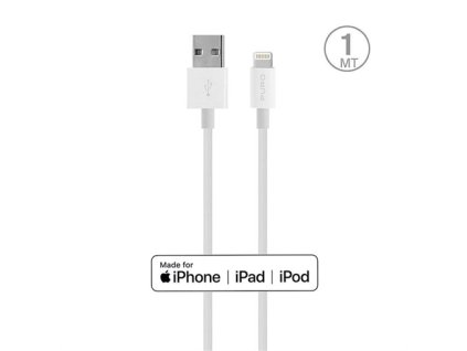 Puro kábel Plain Cable USB-A to Lightning 1m - White CAPLTWHI